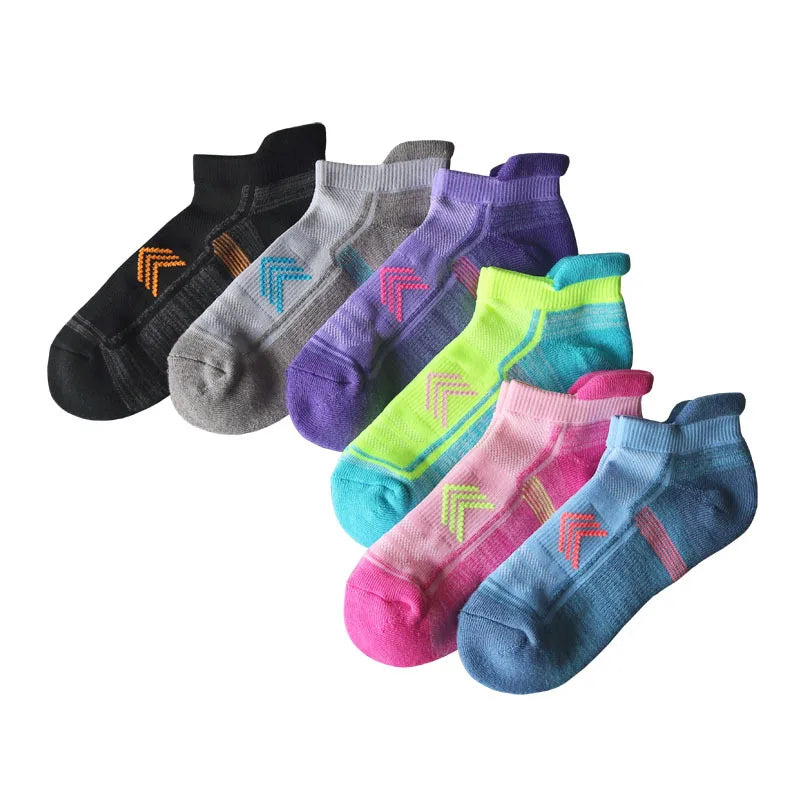Calcetines para correr para mujer, transpirables, cortos, resistentes al desgaste.