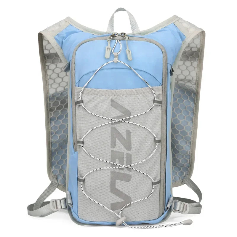 Mochila ligera para correr con chaleco de hidratación, ideal para senderismo, ciclismo y correr.
