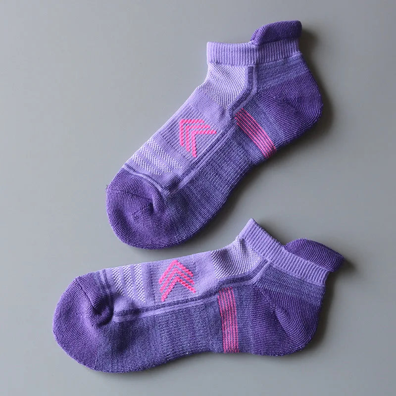 Calcetines para correr para mujer, transpirables, cortos, resistentes al desgaste.