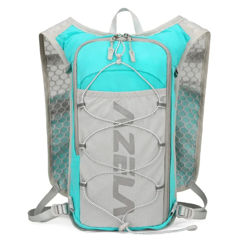 Mochila ligera para correr con chaleco de hidratación, ideal para senderismo, ciclismo y correr.